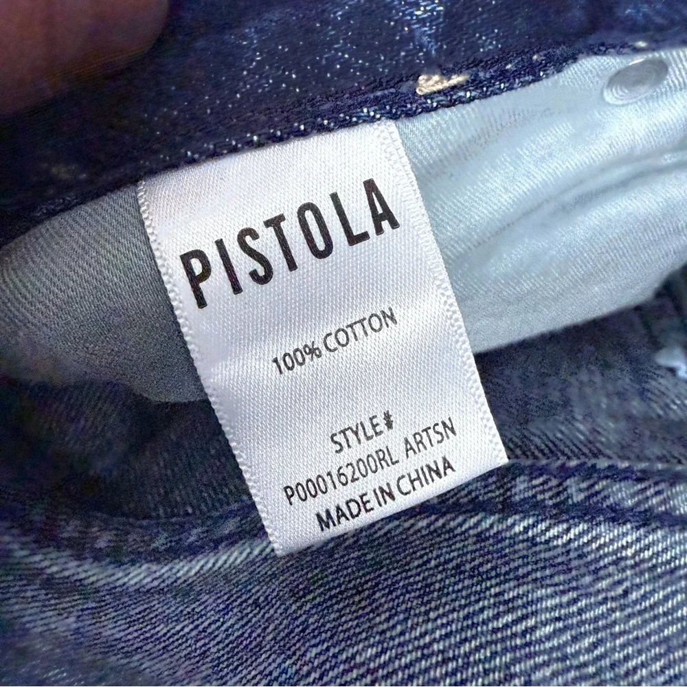 Anthropologie Pistola Lexi Mid Rise Bowed Barrel Leg Straight Jeans - Picture 7 of 7